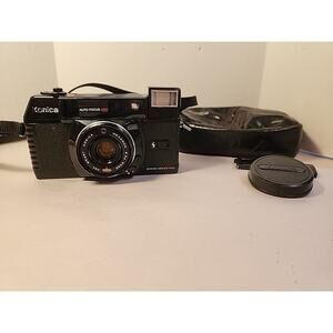 VTG Konica 35mm Auto Focus C 35 AF Film Camera 1982 FIRST AUTO FOCUS JAPAN WORK